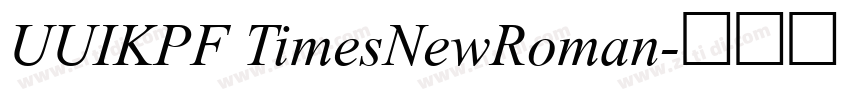 UUIKPF TimesNewRoman字体转换